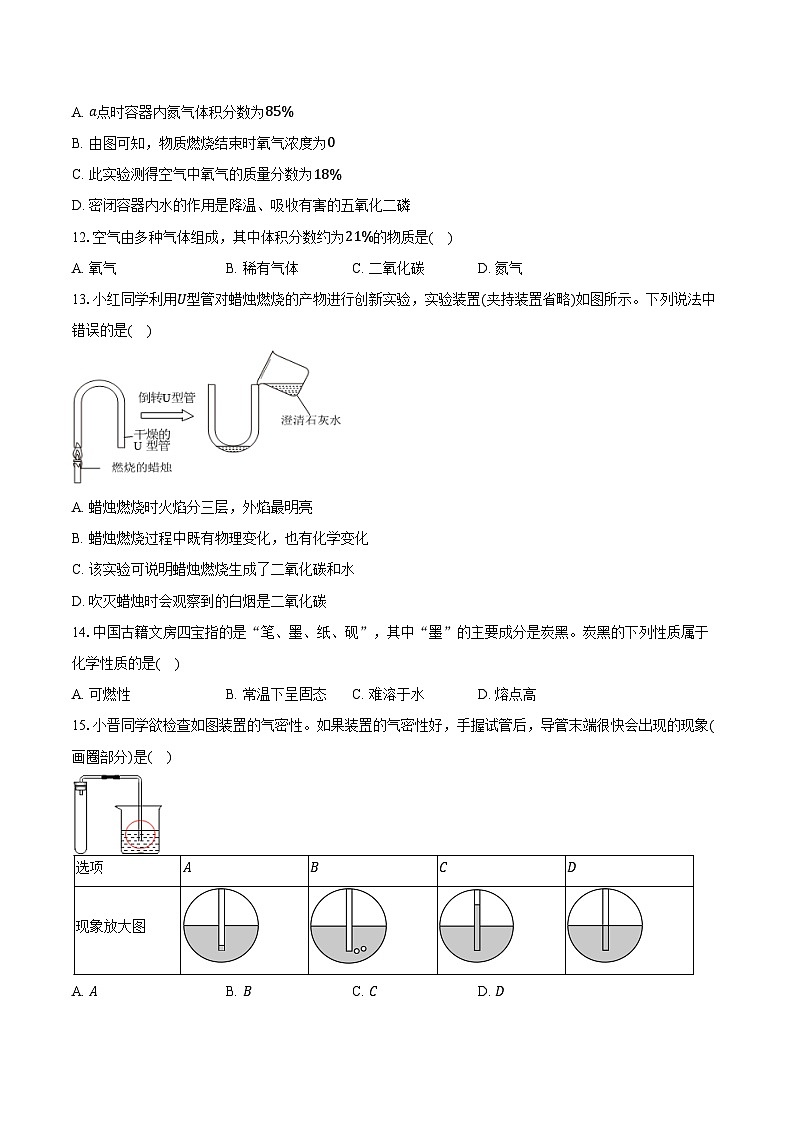 2025-2026学年河北省张家口市高新区未来学校八年级（上）期中化学试卷（含答案）第3页