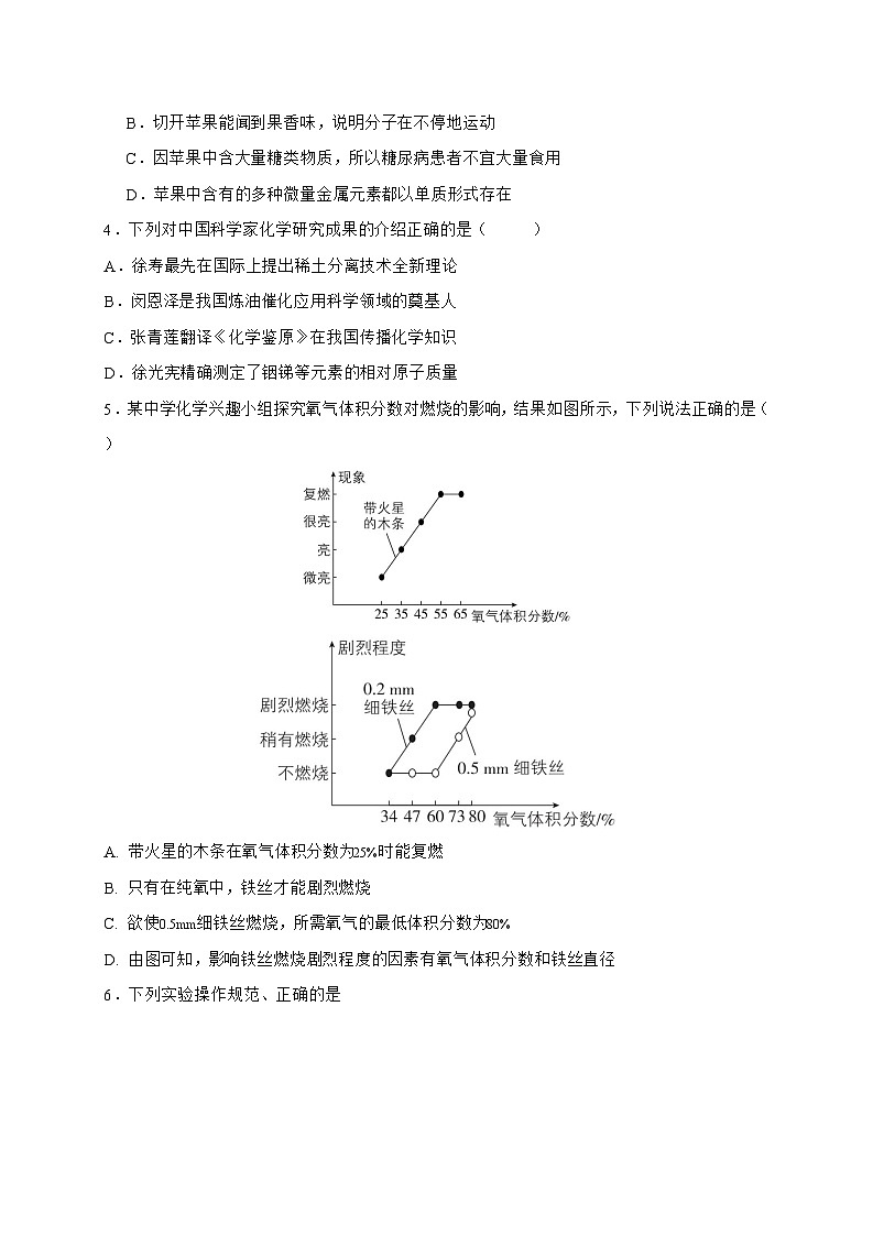 广东省2025年初中学业水平考试化学中考总复习（五）-含答案第2页