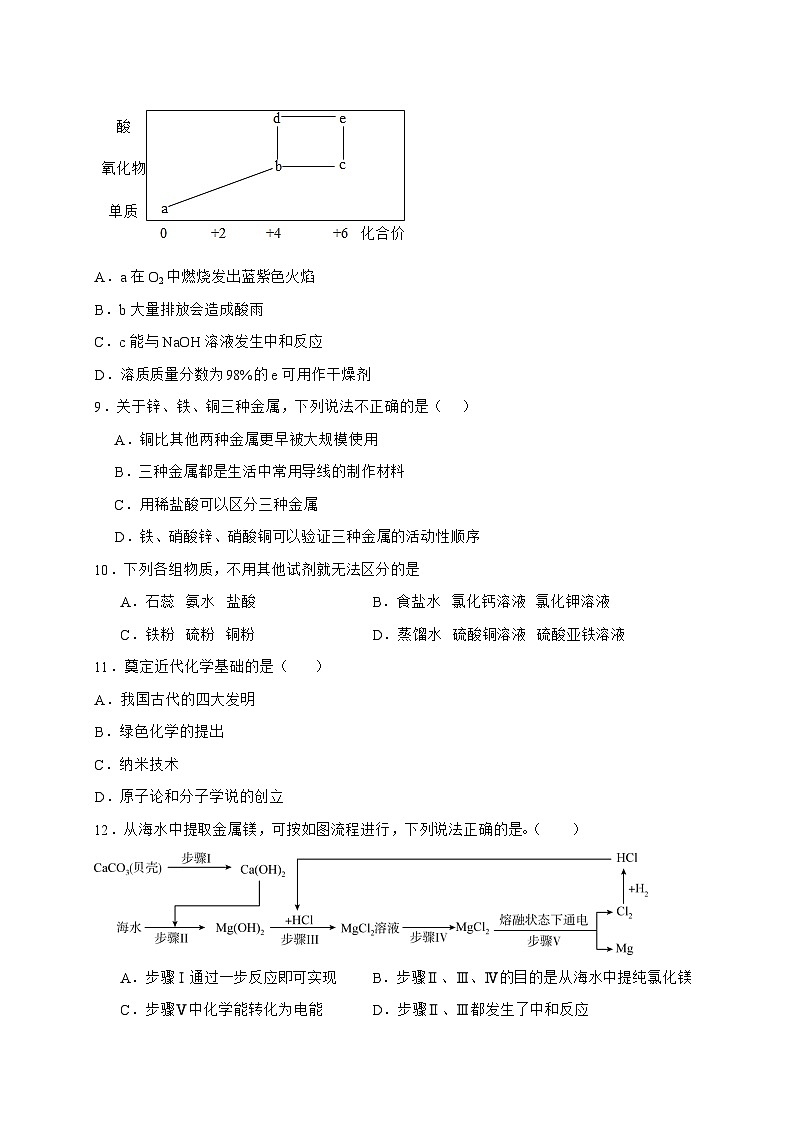 广东省2025年初中学业水平考试化学总复习（四）-含答案第3页