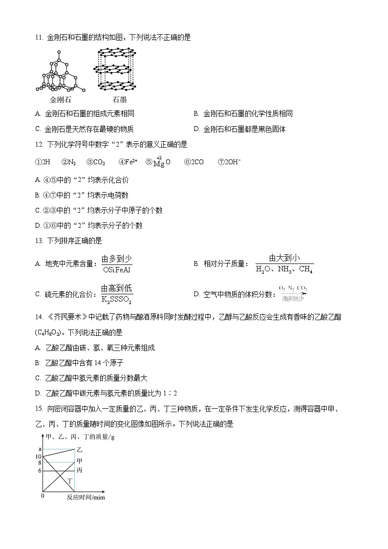 精品解析：陕西省咸阳市秦都区2024-2025学年九年级上学期期末化学试题（原卷版）第3页
