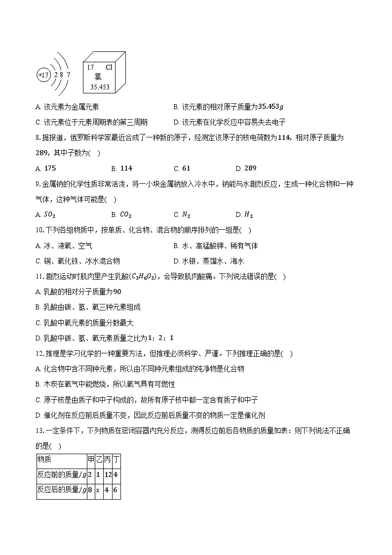 2025-2026学年河南省南阳市镇平县九年级（上）期中化学试卷（含答案）第2页