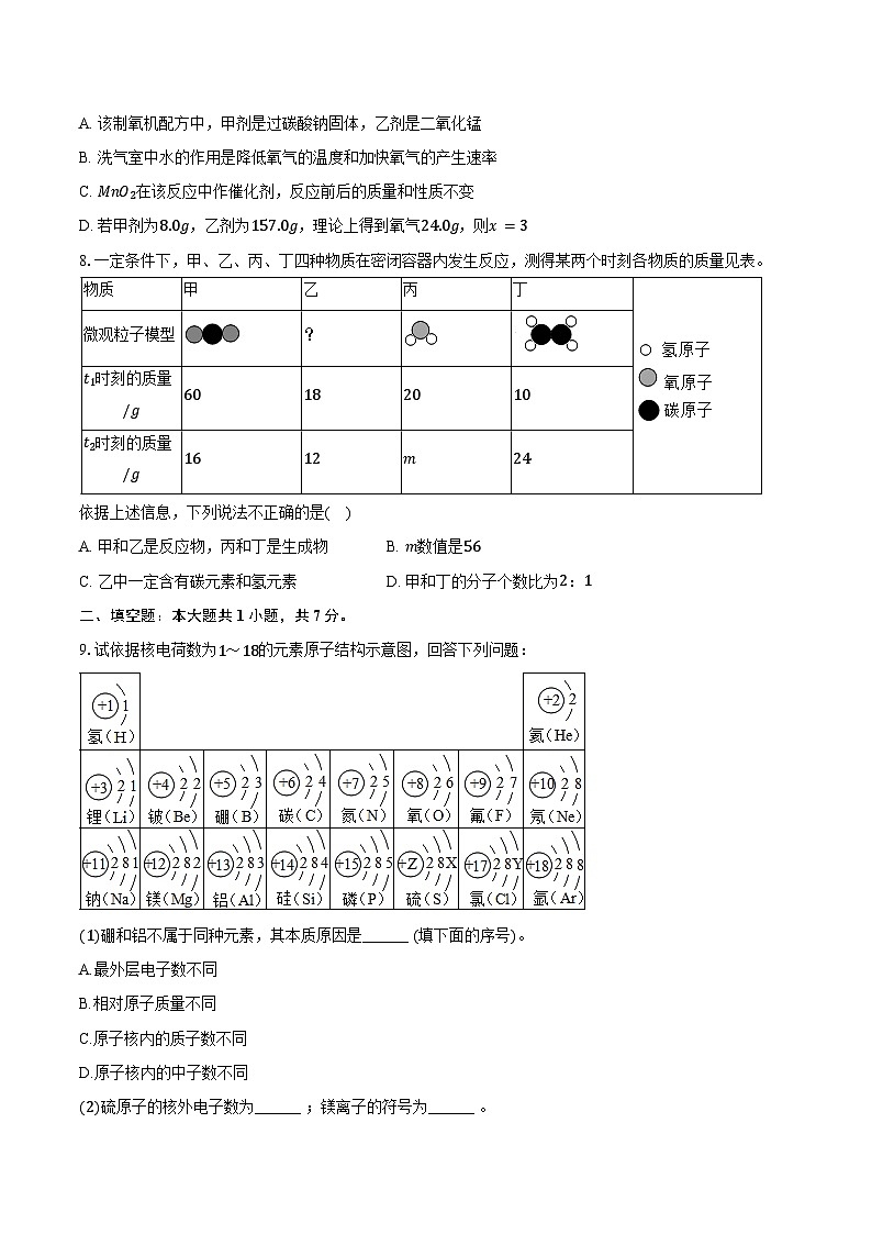 2025-2026学年湖北省武汉市汉阳区九年级（上）期中化学试卷（含答案）第3页