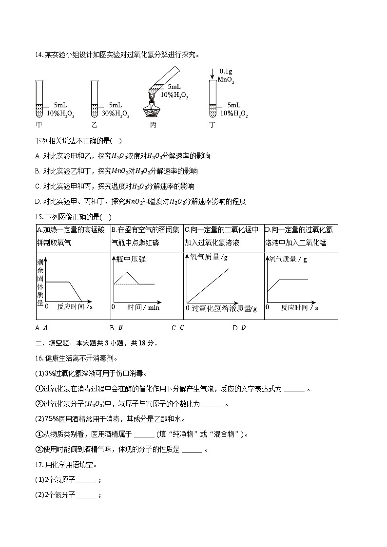 2025-2026学年湖南省怀化市洪江市部分校九年级（上）期中化学试卷（含答案）第3页