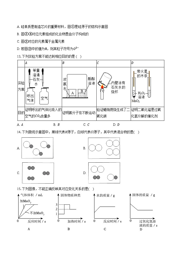 2025-2026学年四川省成都市蜀城中学九年级（上）期中化学试卷（含答案）第3页