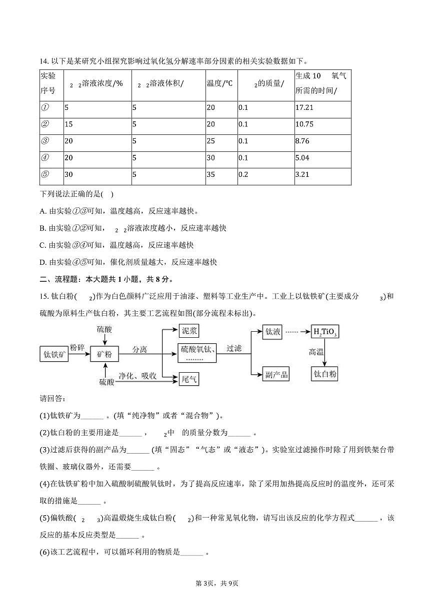 2025-2026学年广东省潮州市潮安区九年级（上）期中化学试卷（含答案）第3页