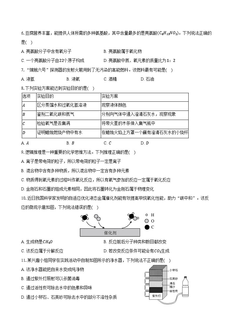 2025-2026学年山东省滨州市经开区九年级（上）期中化学试卷（含答案）第2页