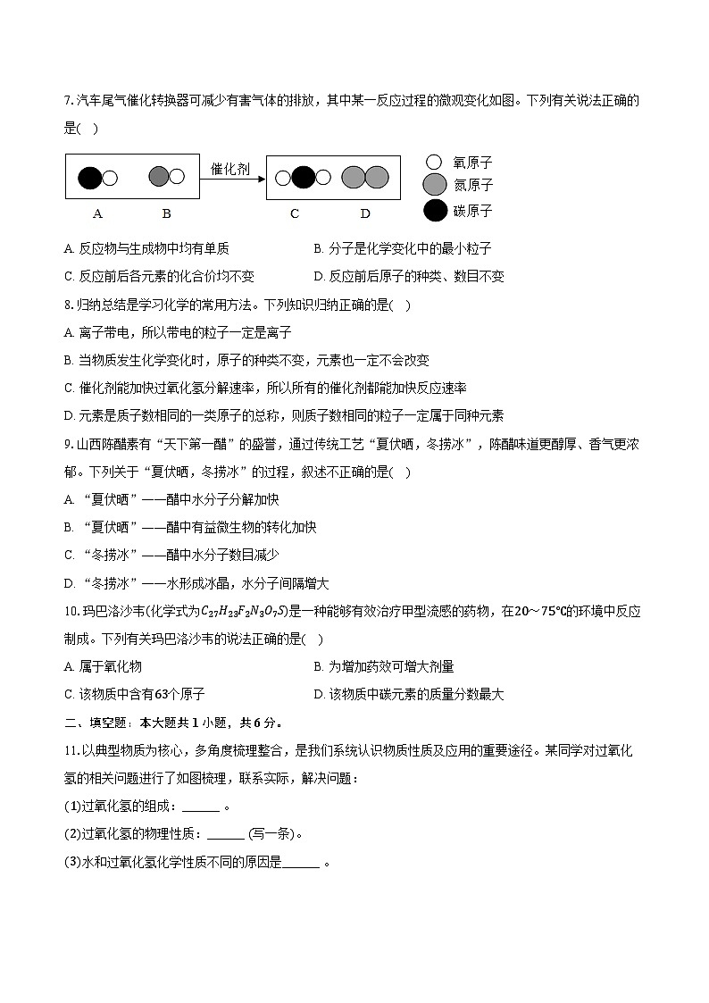2025-2026学年山西省吕梁市中阳县部分学校九年级（上）期中化学试卷（含答案）第2页
