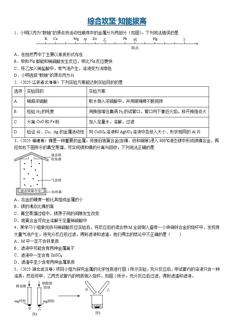 第八单元 金属和金属材料综合攻坚卷第1页