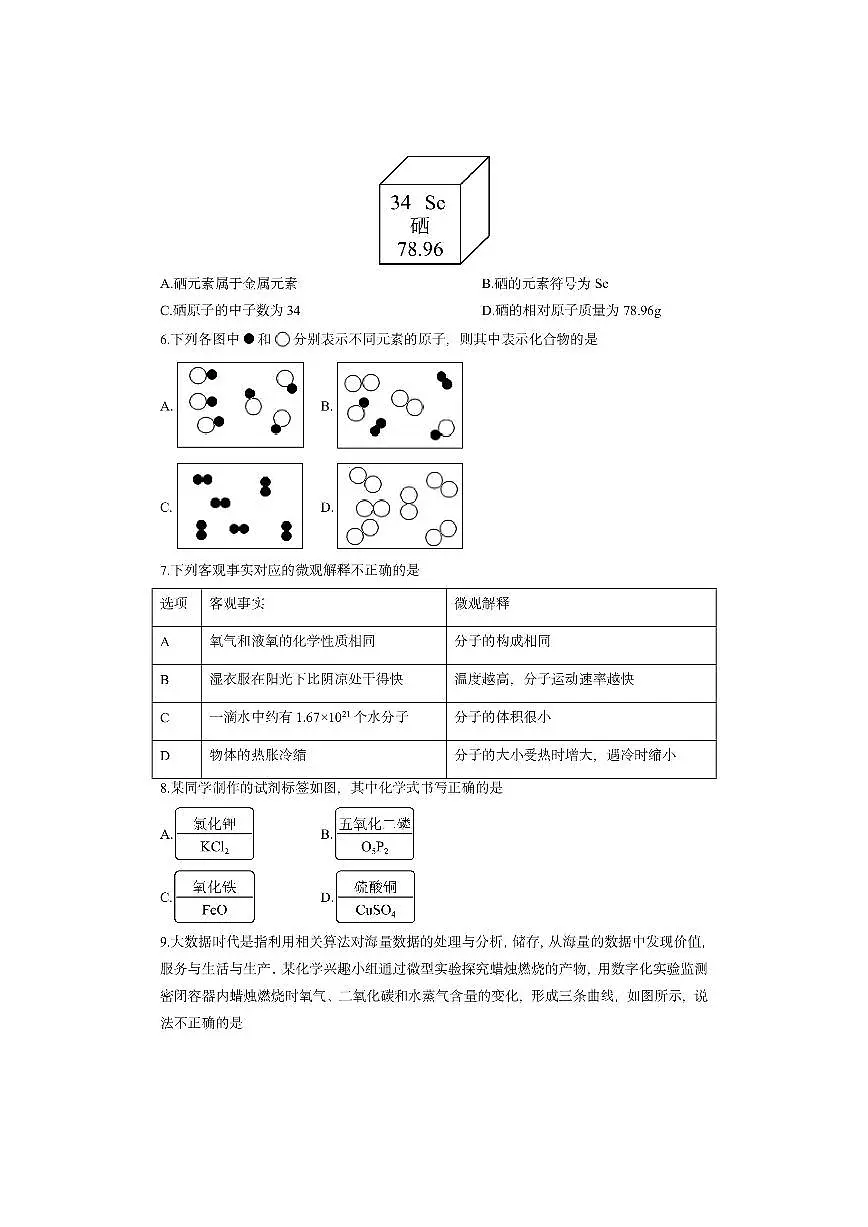 湖北省石首市2025-2026学年九年级上学期期中质量检测化学试卷（学生版）第2页