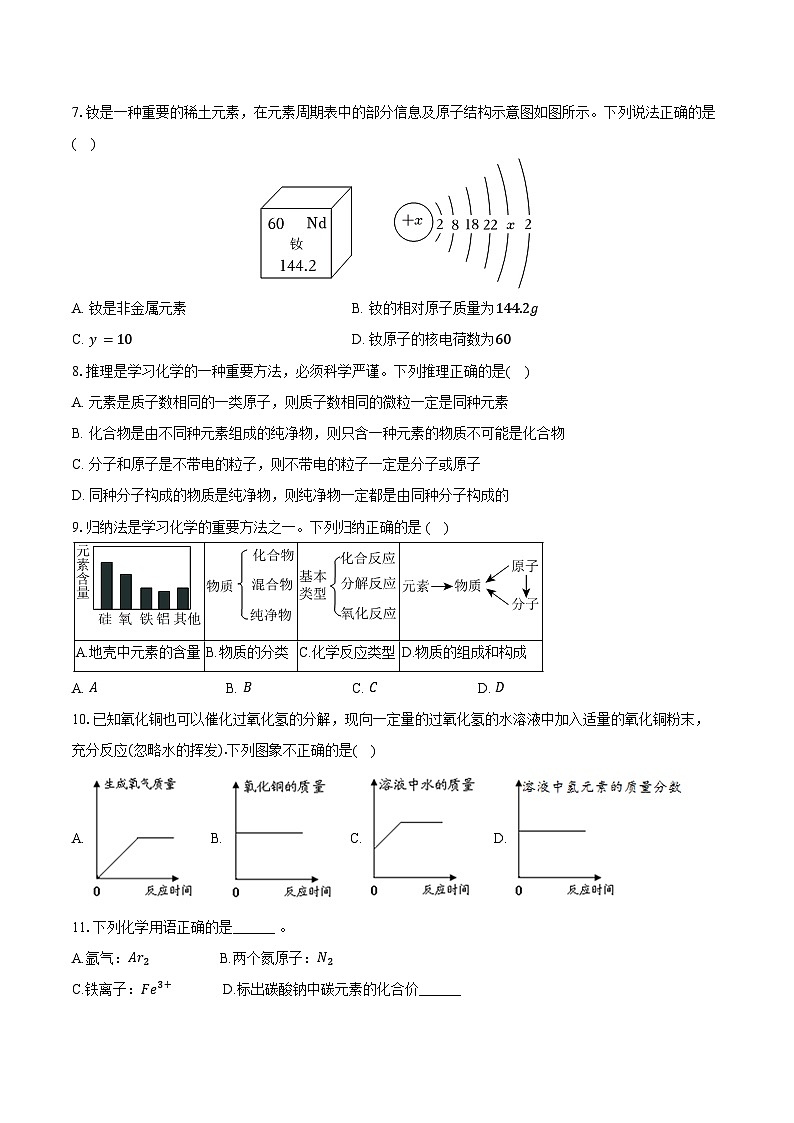 2025-2026学年江西省南昌十九中九年级（上）第二次段考化学试卷（含答案）第2页