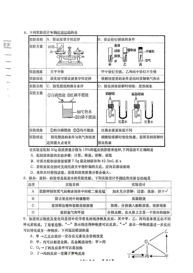 陕西省西安高新第一中学2024-2025学年九年级上学期期末化学试题第2页