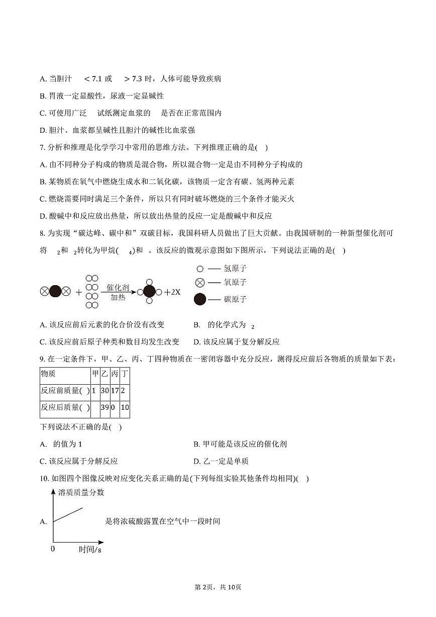 2024-2025学年山东省枣庄市滕州市某校九年级（上）期末化学试卷（含答案）第2页