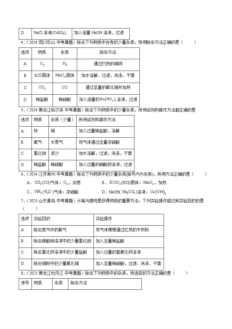 专题17 物质的检验、鉴别与除杂（原卷版）第2页