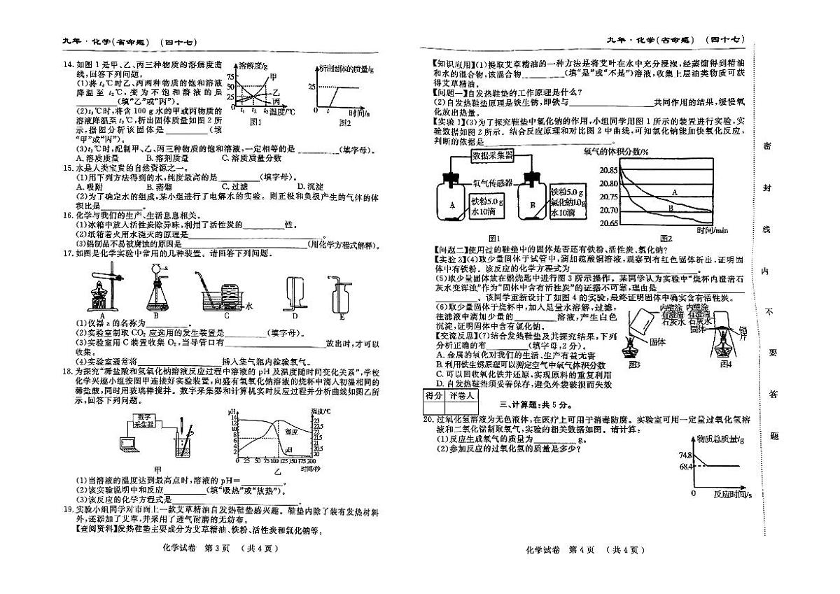 吉林省松原市前郭一中2024~2025学年度下学期九年级第二次模拟月考卷 化学（含答案）第2页