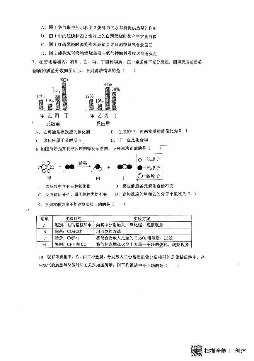 河北省廊坊市安次区廊坊市第五中学2025-2026学年九年级上学期12月月考化学试题第2页
