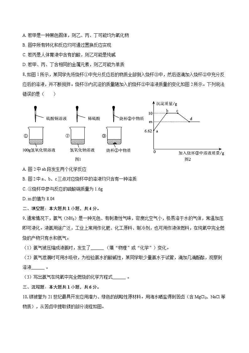 2024-2025学年湖北省武汉市七一中学九年级（下）月考化学试卷（5月份）-自定义类型第3页