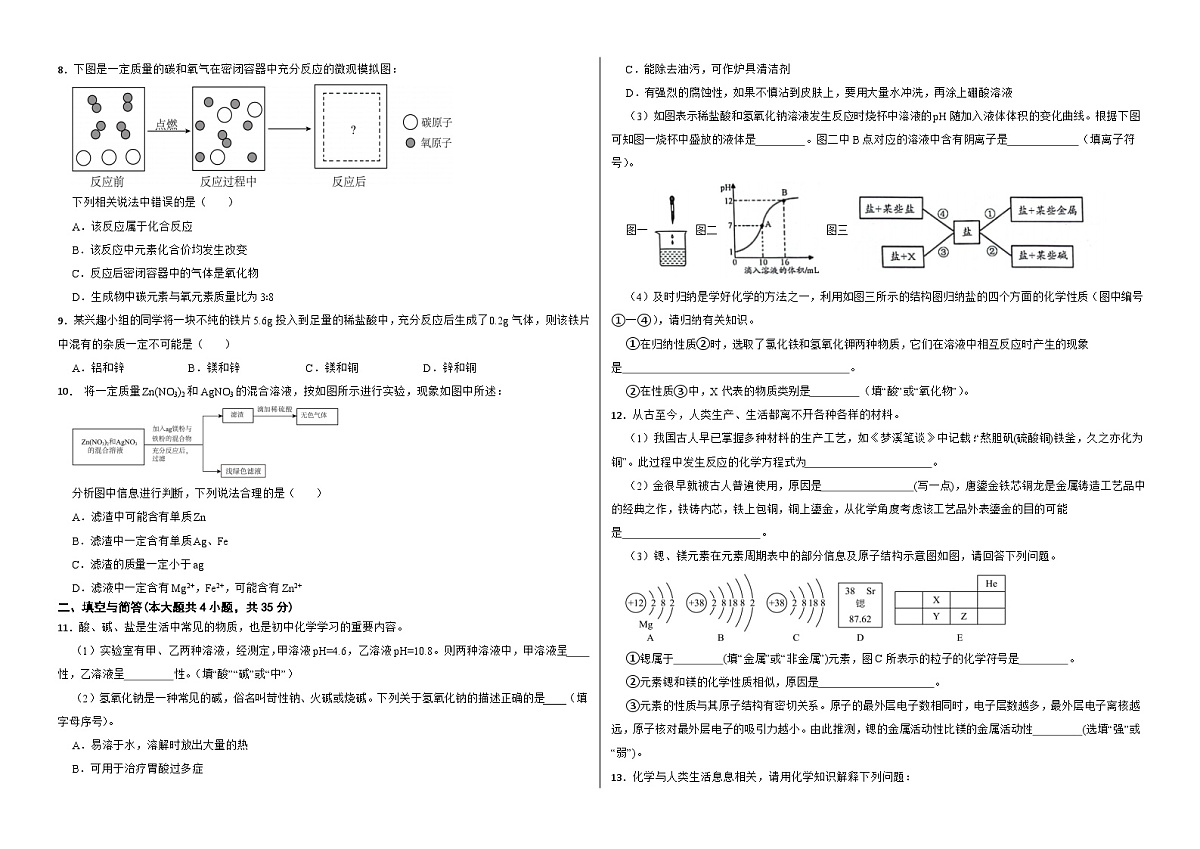 山东省威海市文登区2025-2026学年九年级上学期化学期末练习卷（含答案+解析）第2页