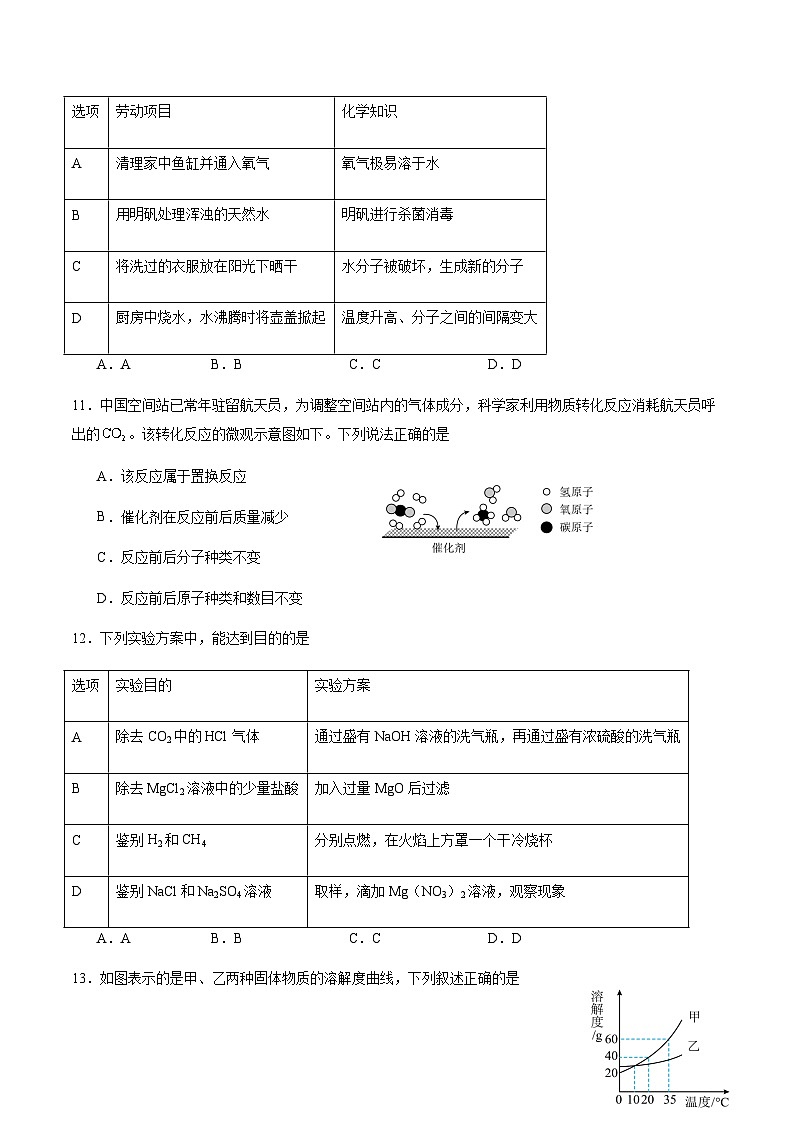 2024年中考化学（广东）第二次模拟考试（含答案）第3页