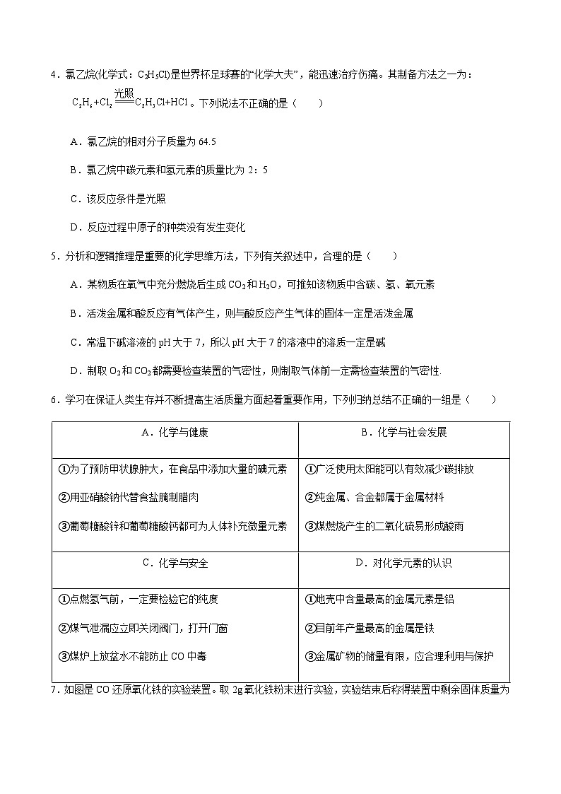 2024年中考化学（贵州）第二次模拟考试（含答案）第2页
