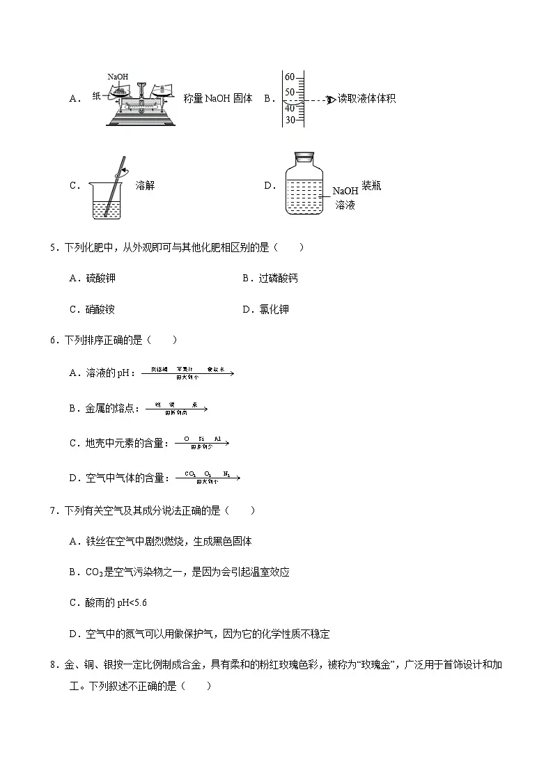 2024年中考化学（海南）第二次模拟考试（含答案）第2页