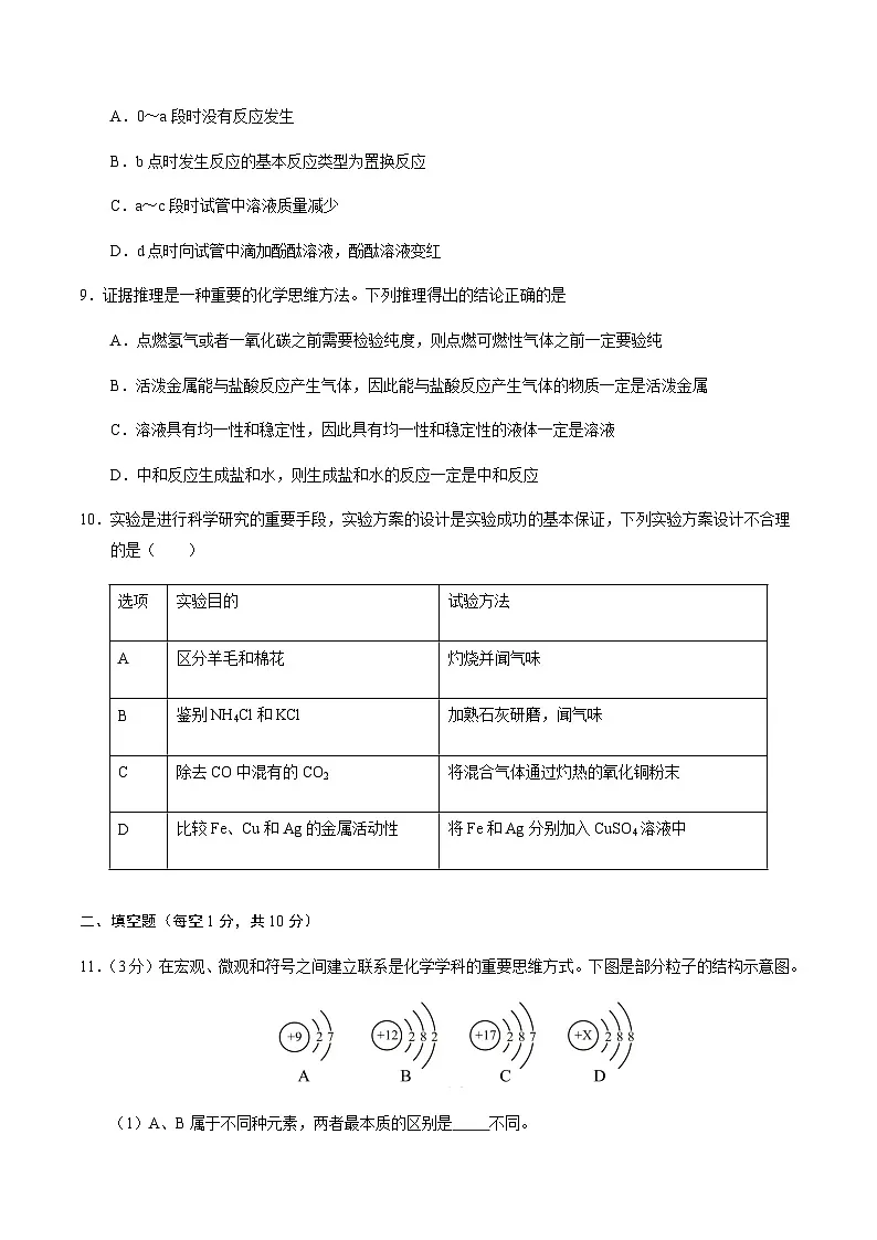 2024年中考化学（吉林）第三次模拟考试（含答案）第3页