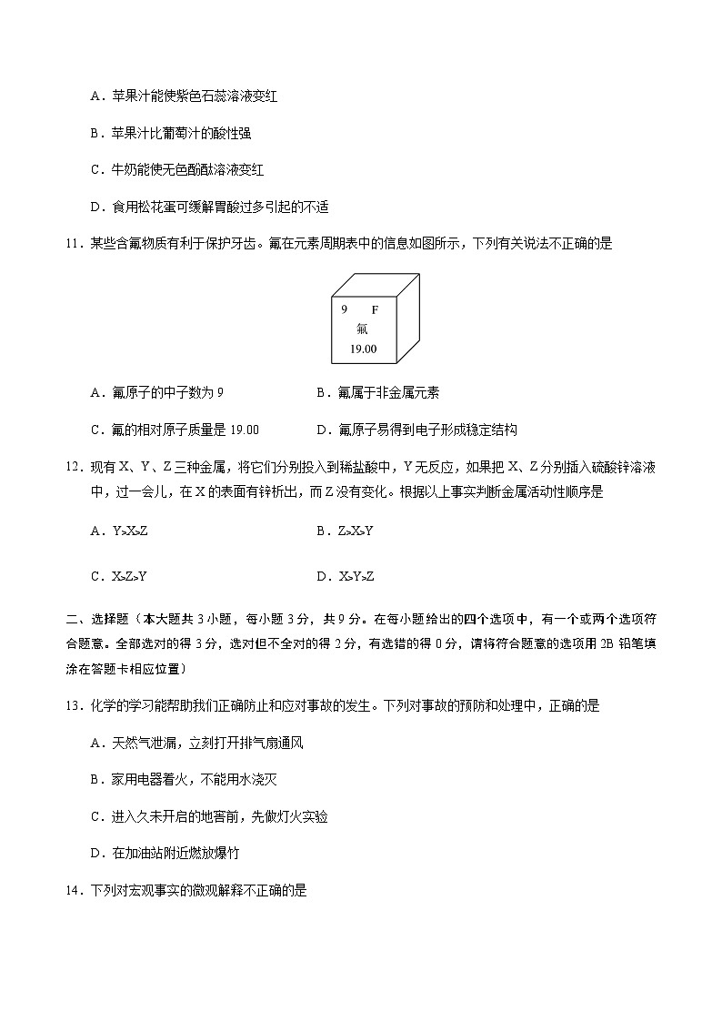 2024年中考化学（长沙）押题预测卷（含答案）第3页