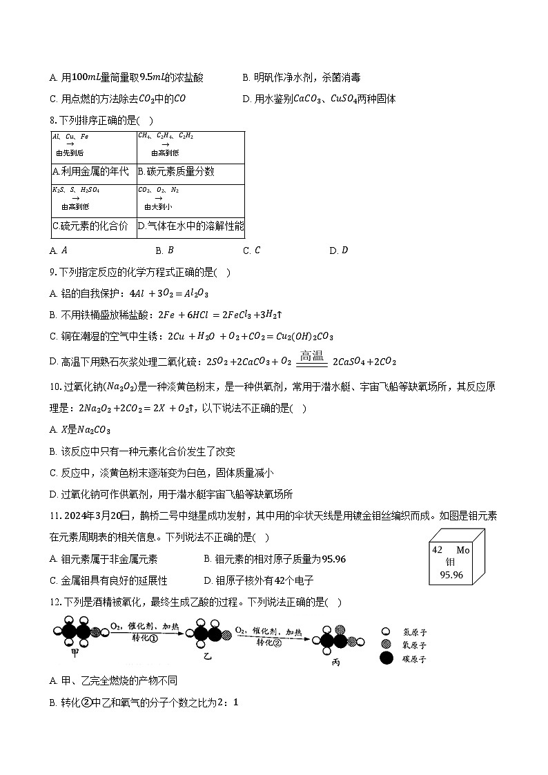 2024-2025学年江苏省镇江市某校九年级（上）期末化学试卷（含答案）第2页
