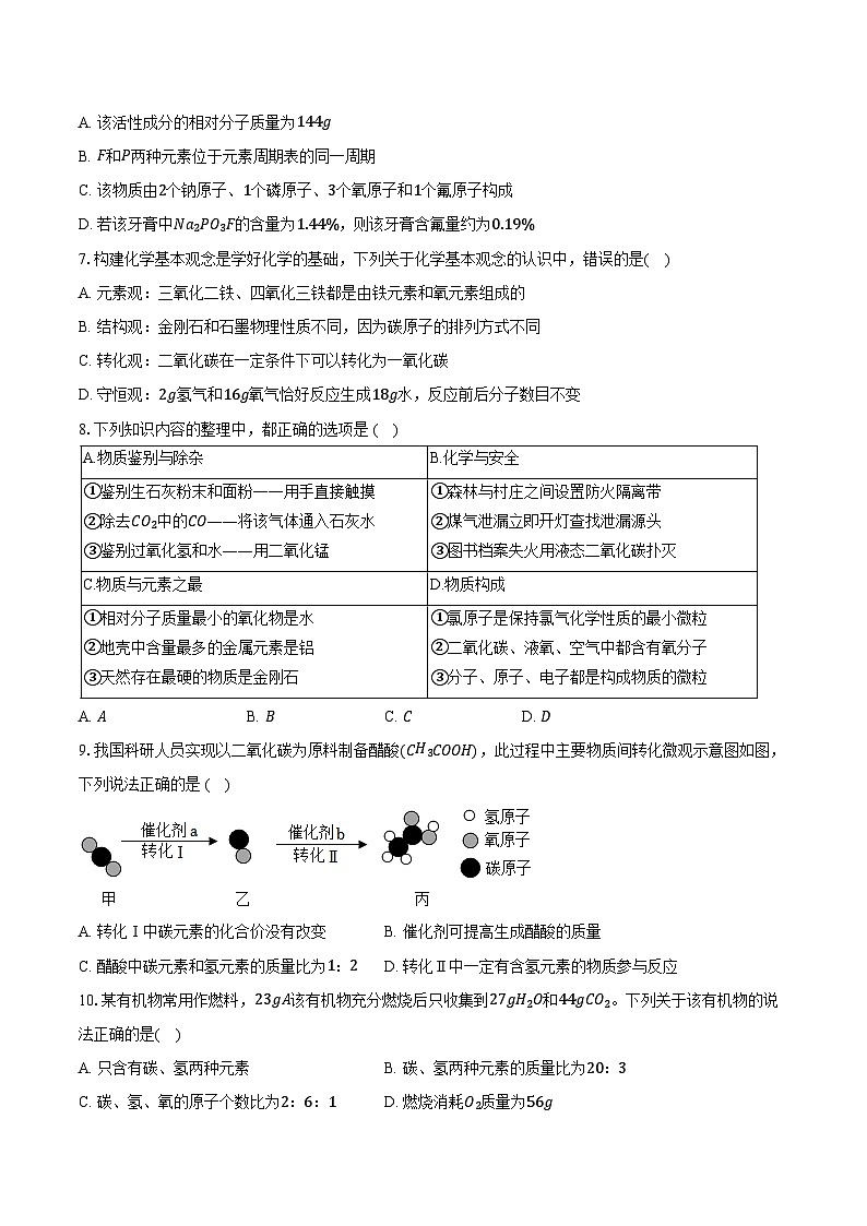 2024-2025学年四川省广元市利州区九年级（上）期末化学试卷（含答案）第2页