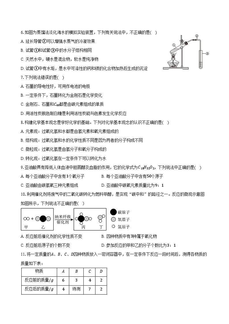 2025-2026学年安徽省安庆市潜山市部分校联考九年级（上）月考化学试卷（12月份）（含答案）第2页