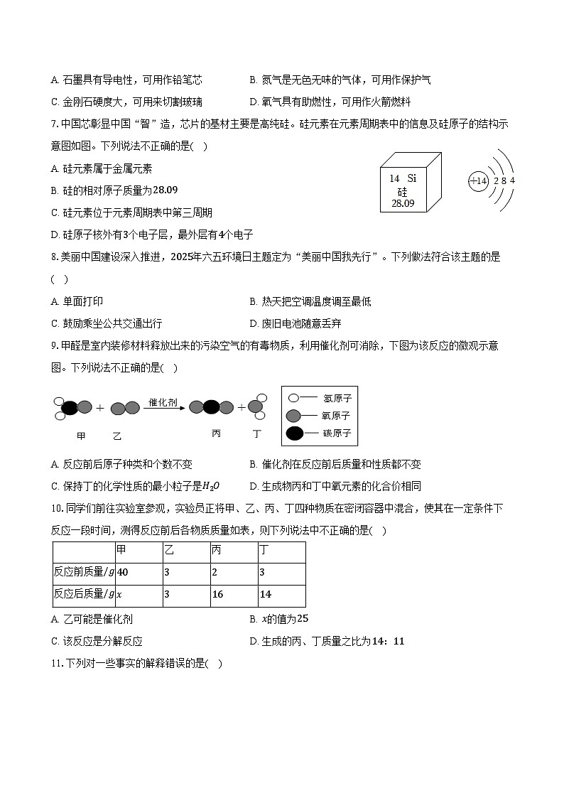 2025-2026学年湖北省黄石十五中九年级（上）月考化学试卷（12月份）（含答案）第2页