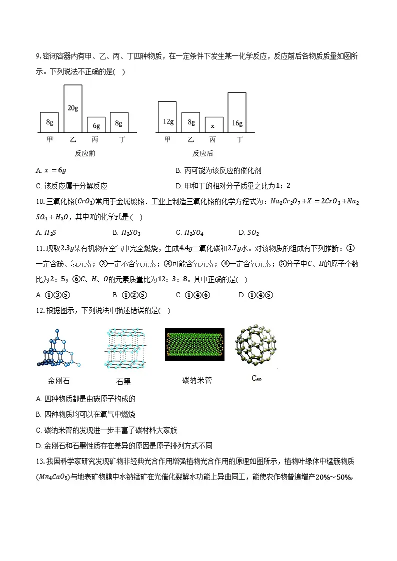 2025-2026学年山东省枣庄市市直学校、滕州市名校联考九年级（上）月考化学试卷（12月份）（含答案）第3页
