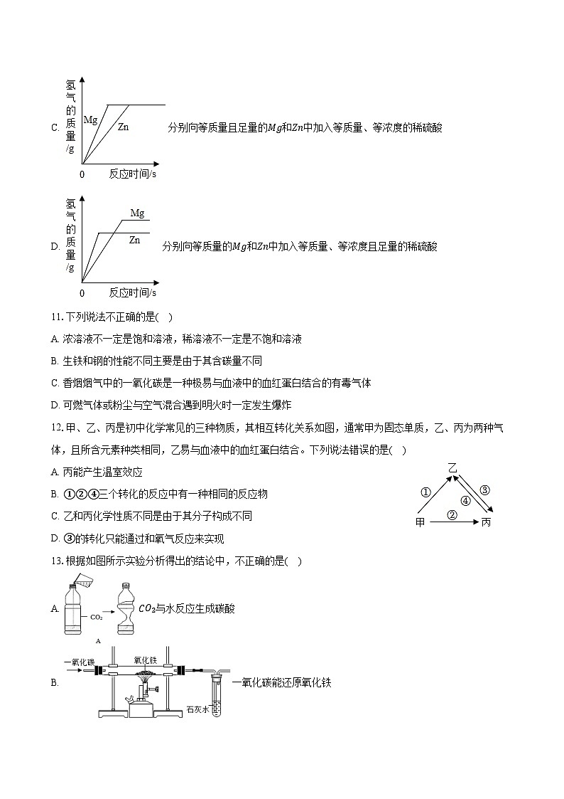 2025-2026学年天津二十一中九年级（上）月考化学试卷（12月份）（含答案）第3页