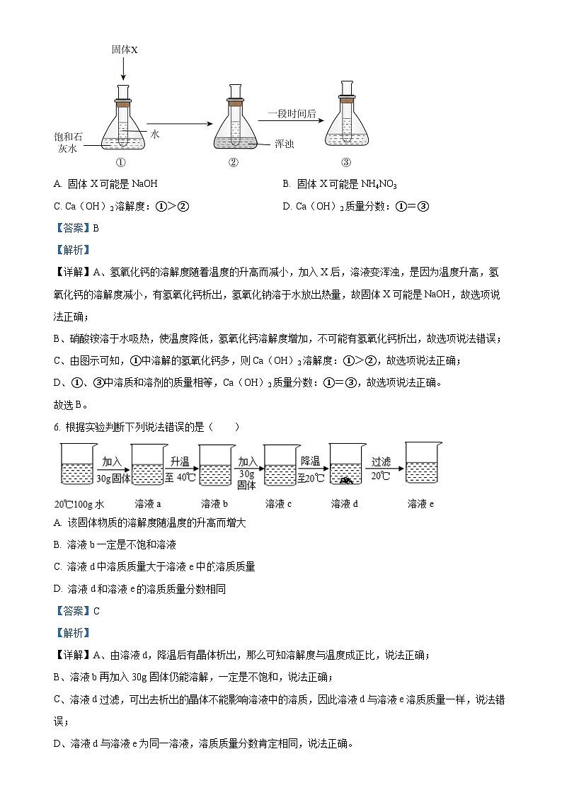 福建省福州外国语学校九年级下学期3月化学月考试卷（解析版）-A4第3页