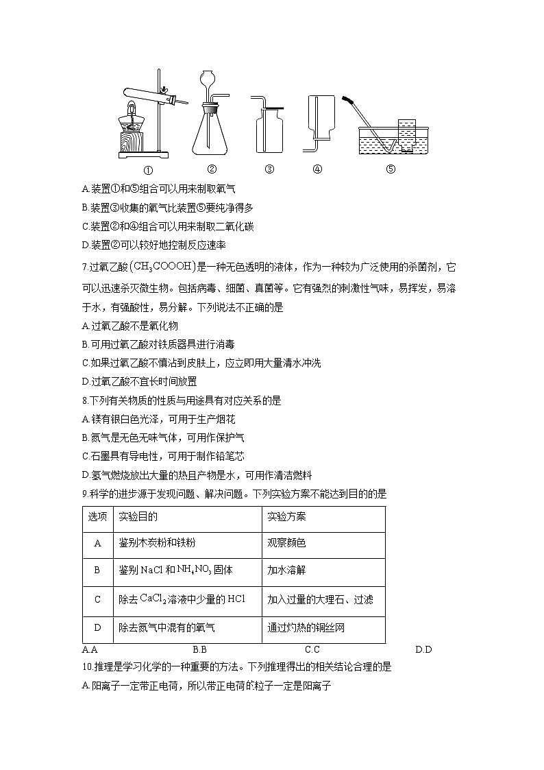 江苏省盐城市经济技术开发区2024-2025学年九年级上学期1月期末化学试卷（学生版）第2页