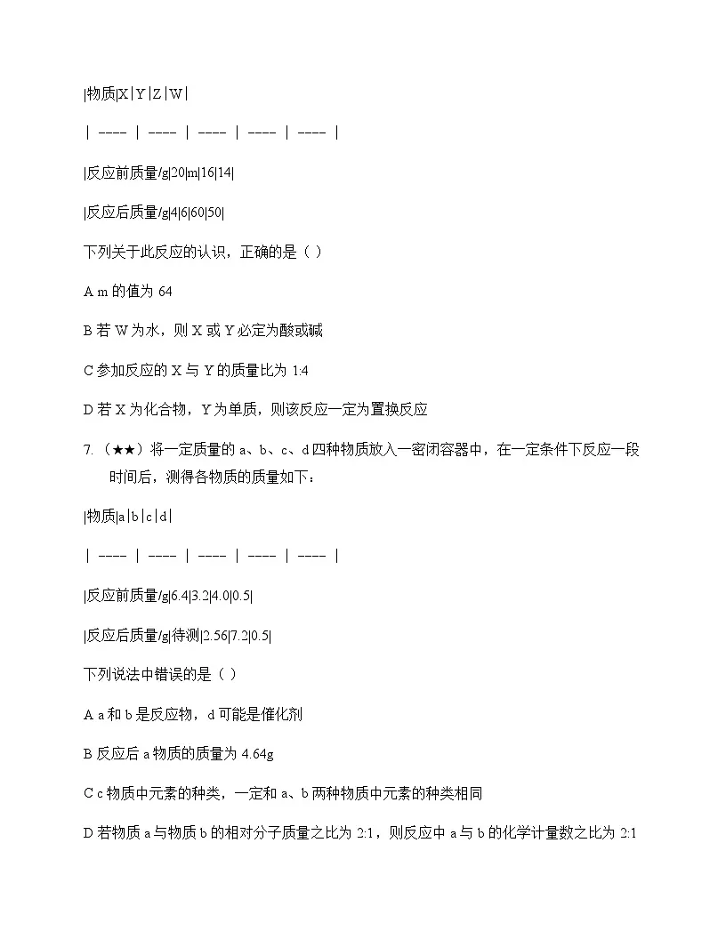 初中化学九年级上册专题5 化学变化及其表示 测试卷及全面解析第2页