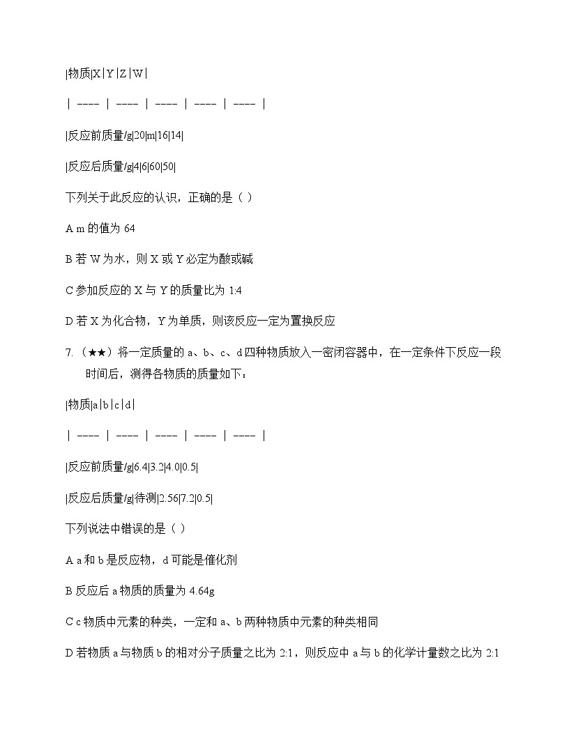 初中化学九年级上册专题5 化学变化及其表示 测试卷及全面解析第2页