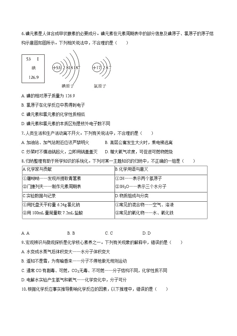 2024-2025学年山东省菏泽市单县南城中学九年级（上）期末化学试卷-自定义类型第2页
