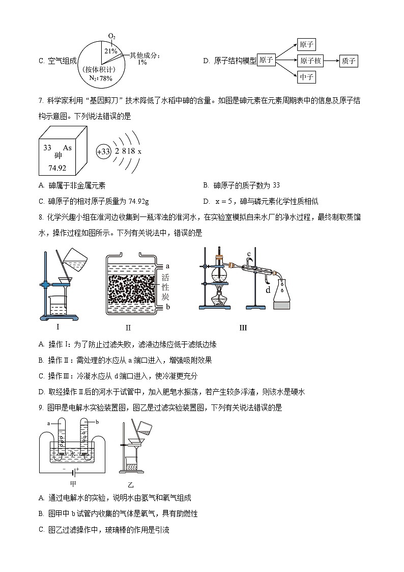 甘肃省兰州市某校九年级上学期期中考试化学试题（原卷版）-A4第2页