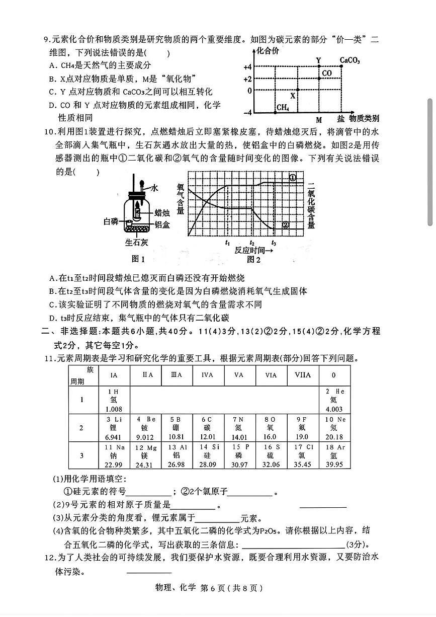 吉林省长春市德惠市2025-2026学年九年级上学期期末考试化学试卷第2页