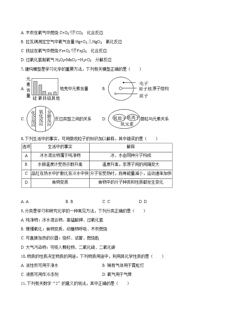 2025-2026学年黑龙江省大庆市杜尔伯特县八年级（上）期末化学试卷-自定义类型第2页