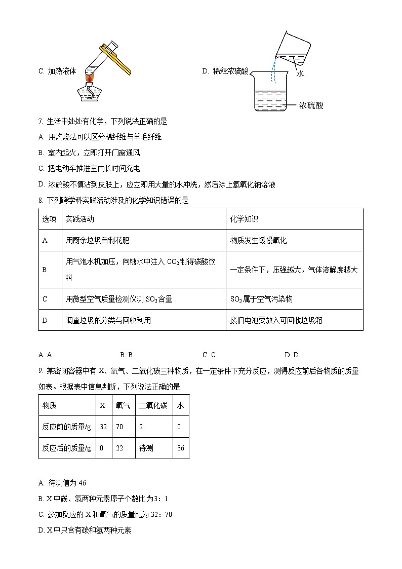 2025年甘肃省定西市临洮县中考一模化学试题（原卷版）-A4第2页