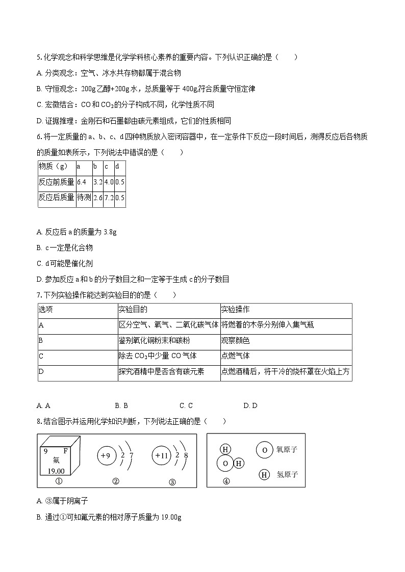 2025-2026学年福建省漳州三中九年级（上）月考化学试卷（1月份）-自定义类型第2页