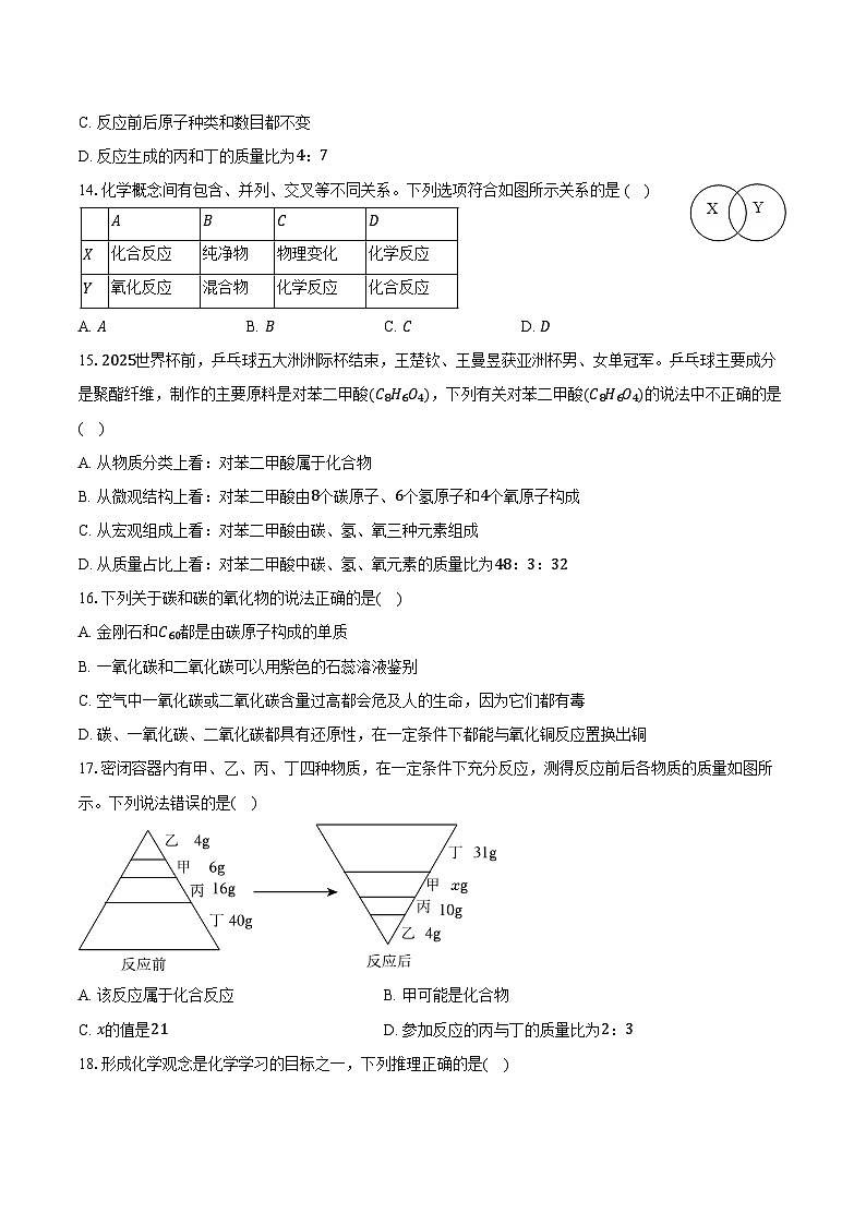 2025-2026学年甘肃省平凉市崆峒四中九年级（上）期末化学试卷（含答案）第3页