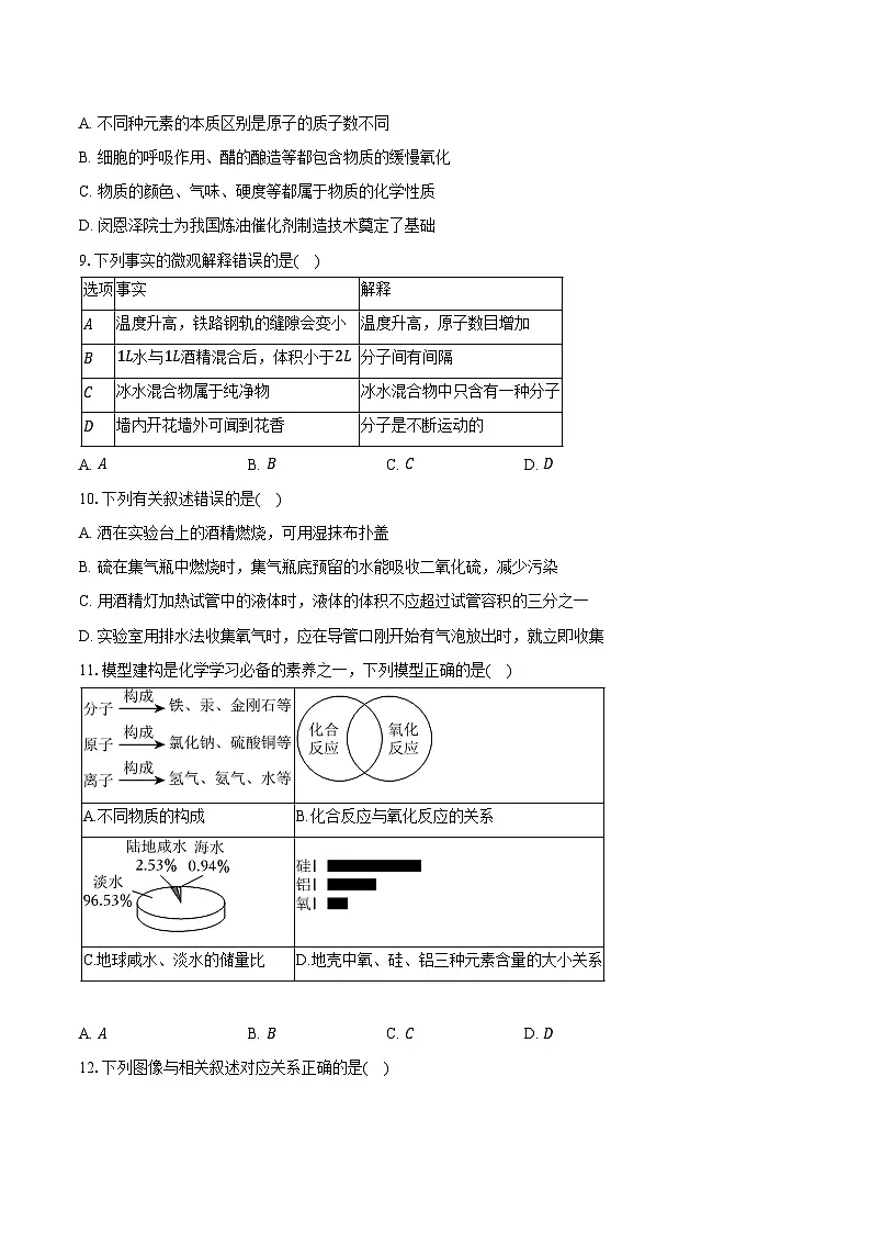 2025-2026学年黑龙江省哈尔滨市南岗区八年级（上）期末化学试卷（含答案）第3页