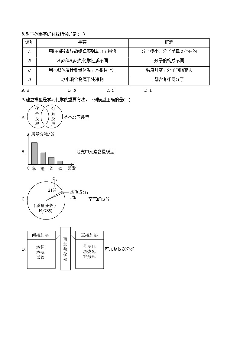 2025-2026学年黑龙江省鸡西市八年级（上）期末化学试卷（含答案）第2页