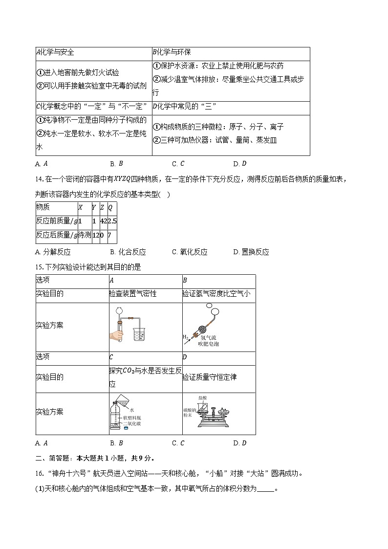 广东省廉江市第八中学2025-2026学年九年级上学期12月月考化学试卷（含答案）第3页
