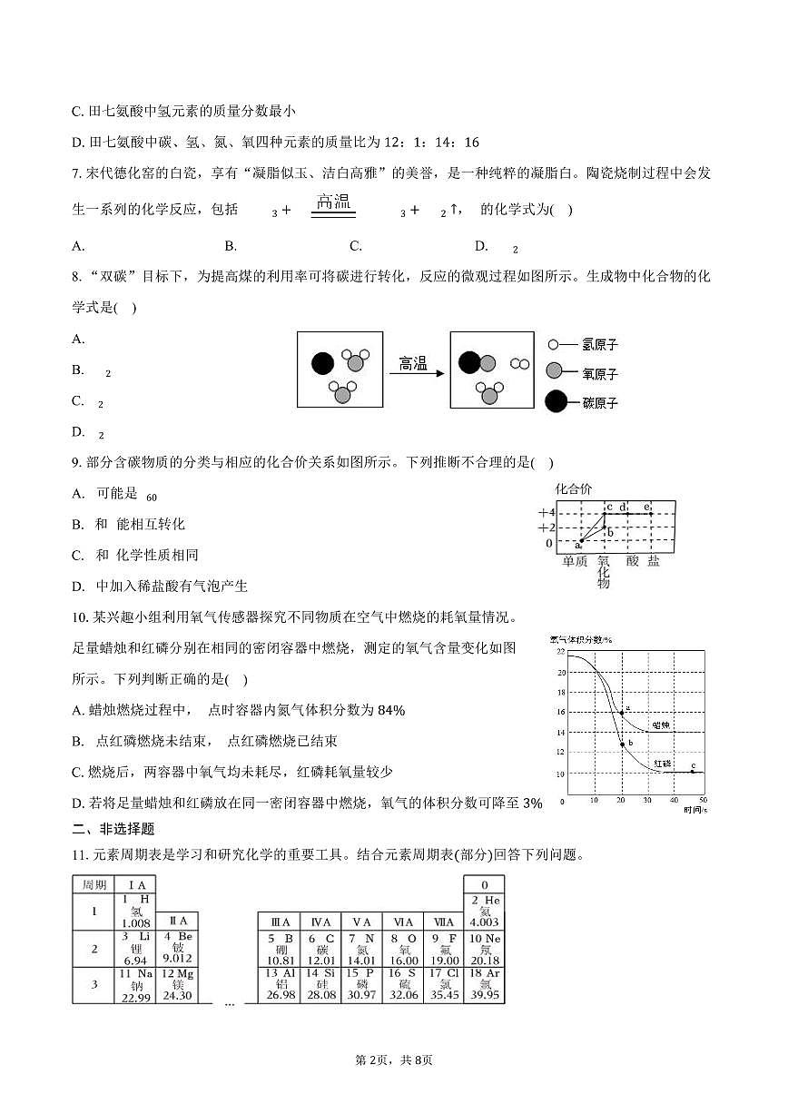 2025-2026学年吉林省长春市绿园区九年级（上）期末化学试卷（含答案）第2页