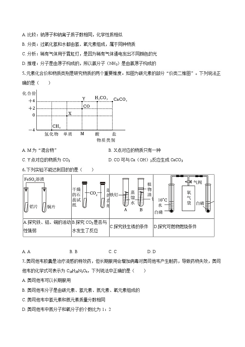 2025-2026学年甘肃省兰州三十五中教育集团片区九年级（上）期末化学试卷-自定义类型第2页