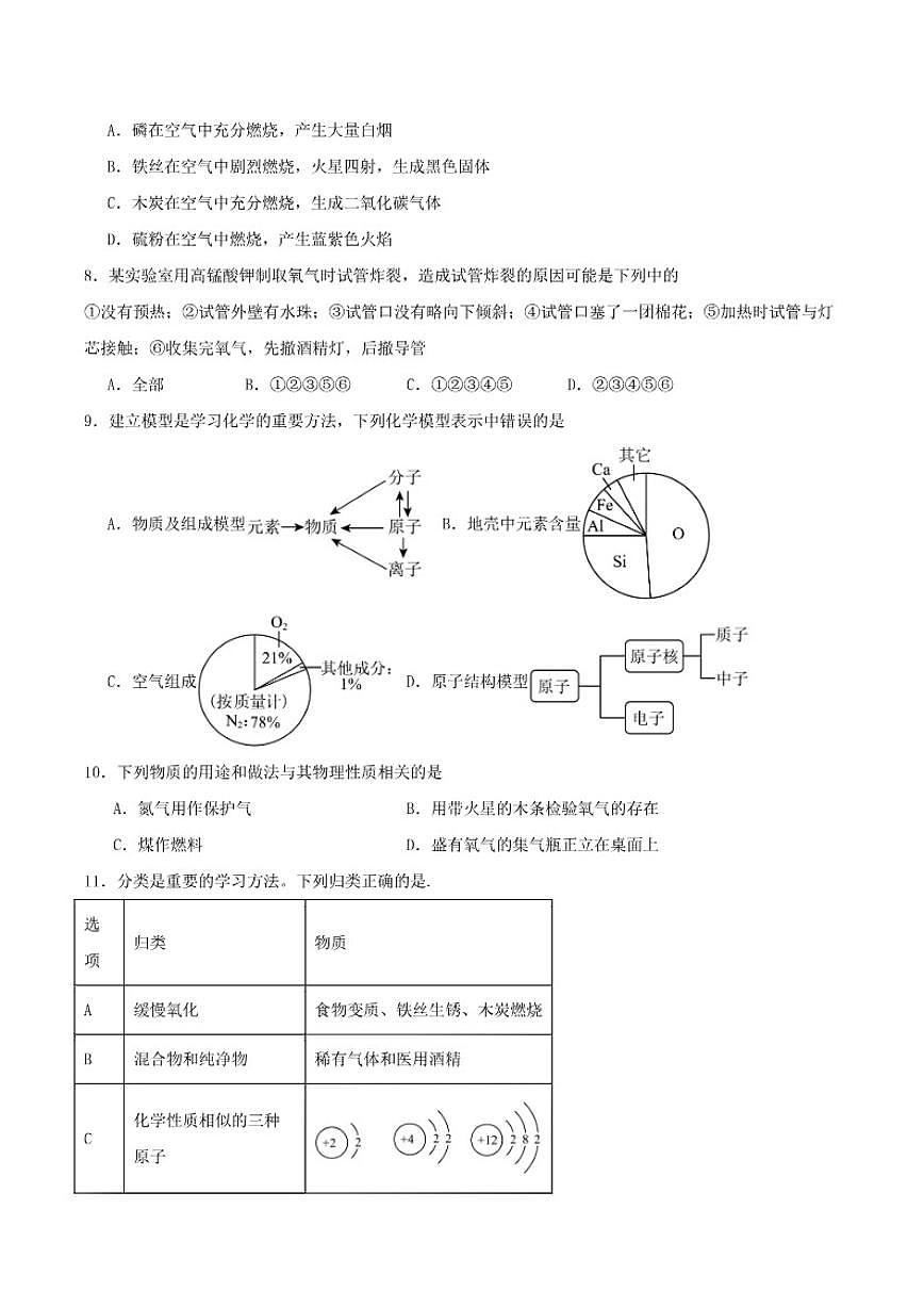 2025-2026学年湖南省邵阳市第六中学九年级上学期期中考试化学试题_(含答案_)第2页