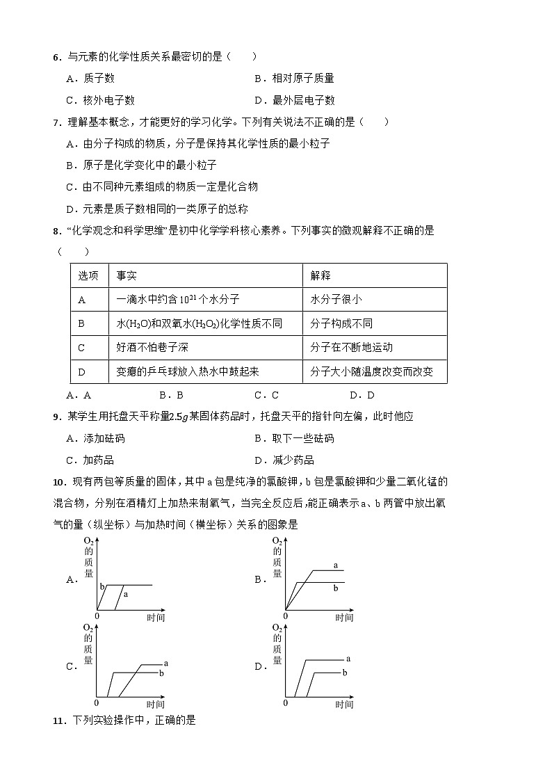 2025-2026学年人教版(五四学制)初中化学八年级上册期末质量检测（提升卷）第2页
